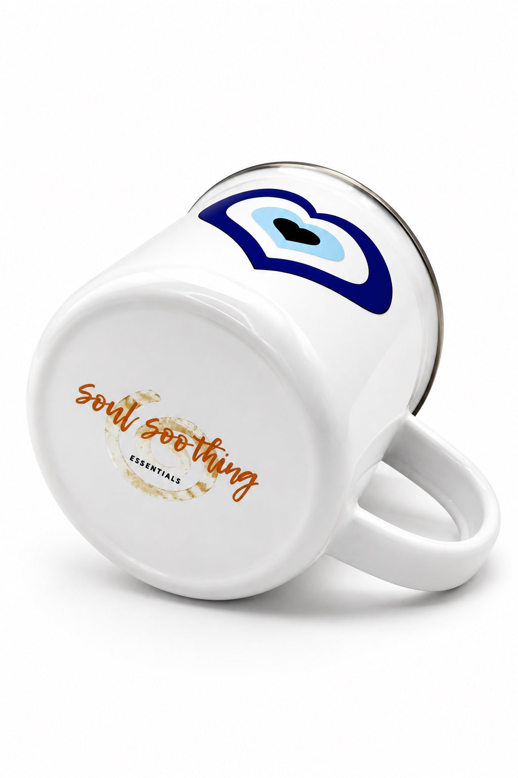 Blue Heart Enamel Mug - 12oz