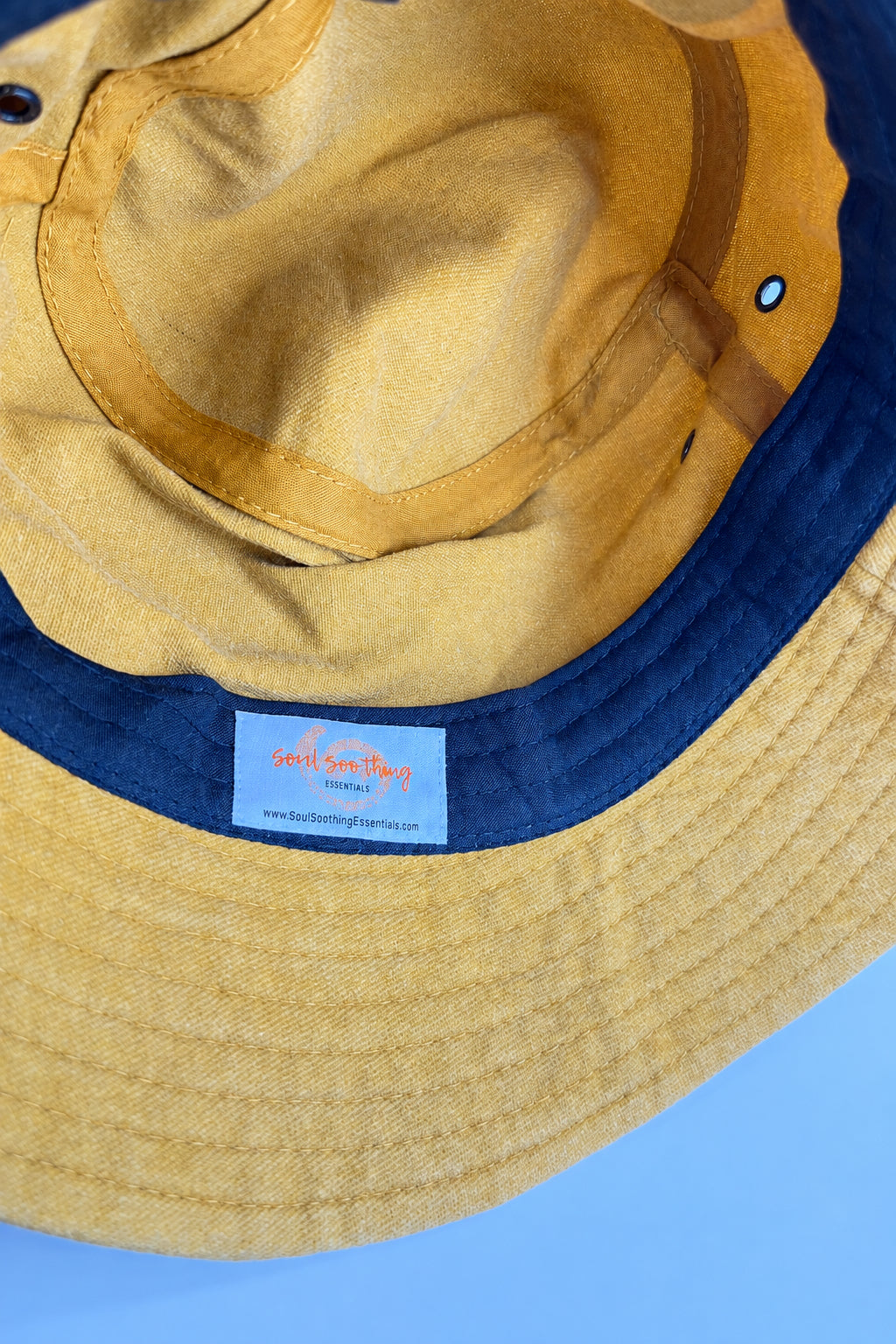 Yellow Embroidered Bucket Hat - LOVE