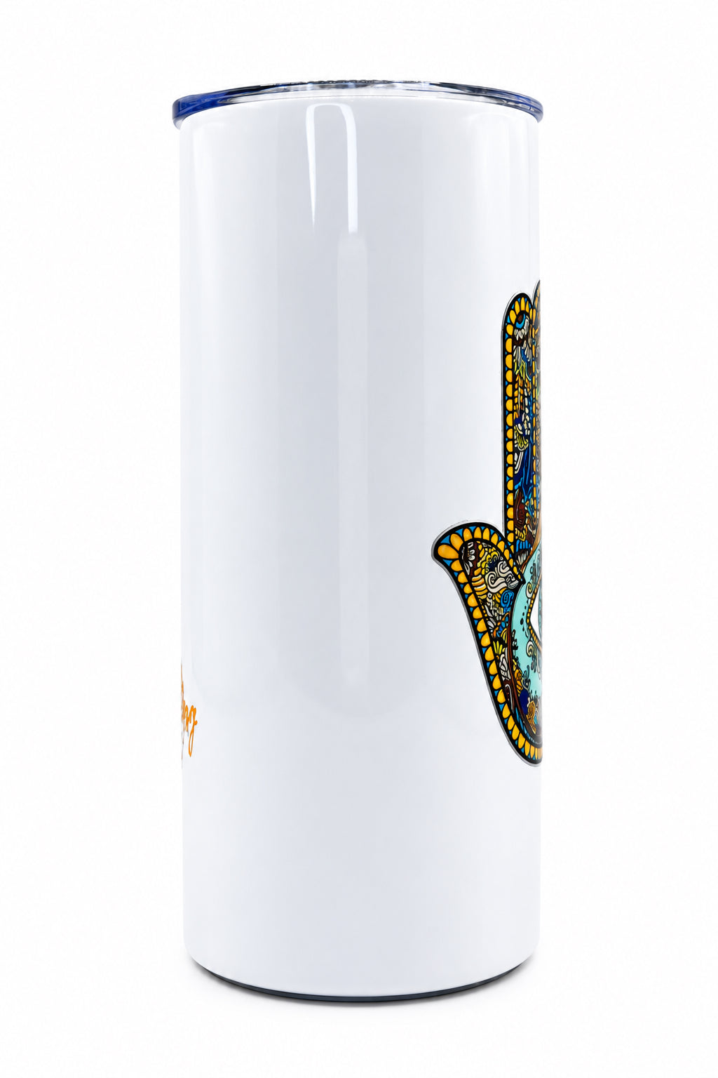 Blue Hamsa Hand Medium Tumble Thermal Cup (12oz)