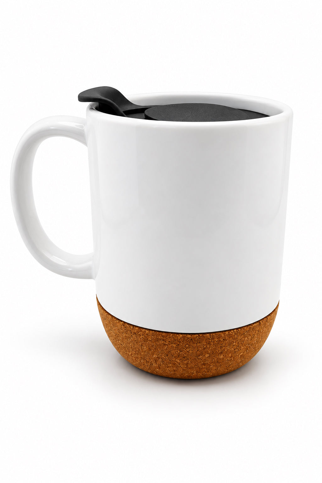 Hamza Hand Ceramic Mug w/ Cork Base & Lid - 15oz