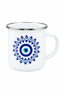 Multiple Mini Turkish Eyes Enamel Mug - 12oz