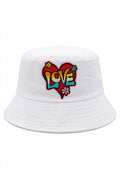 Embroidered Love Heart Bucket Hat