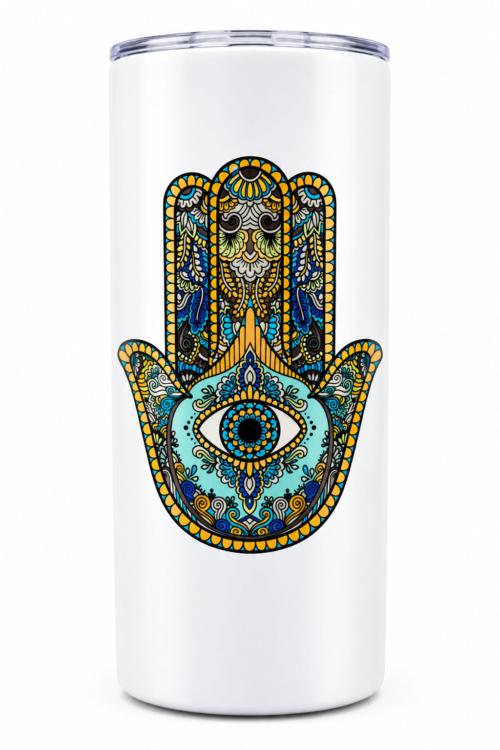 Blue Hamsa Hand Medium Tumble Thermal Cup (12oz)