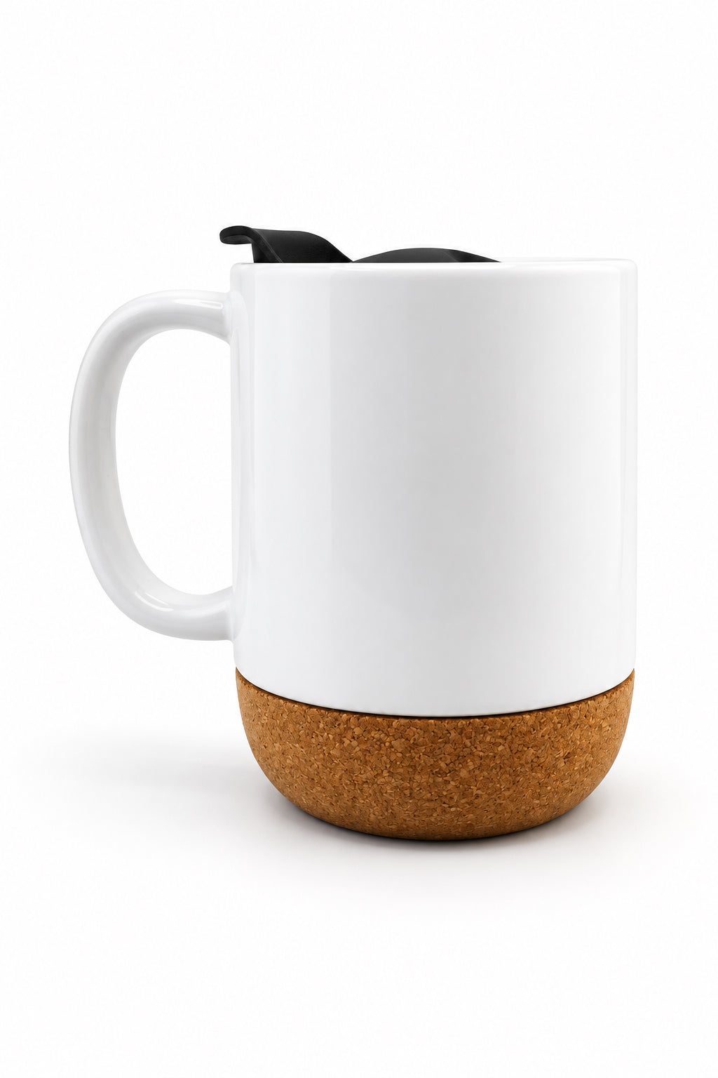 Magical Eye Ceramic Mug w/ Cork Base & Plastic Lid - 15oz