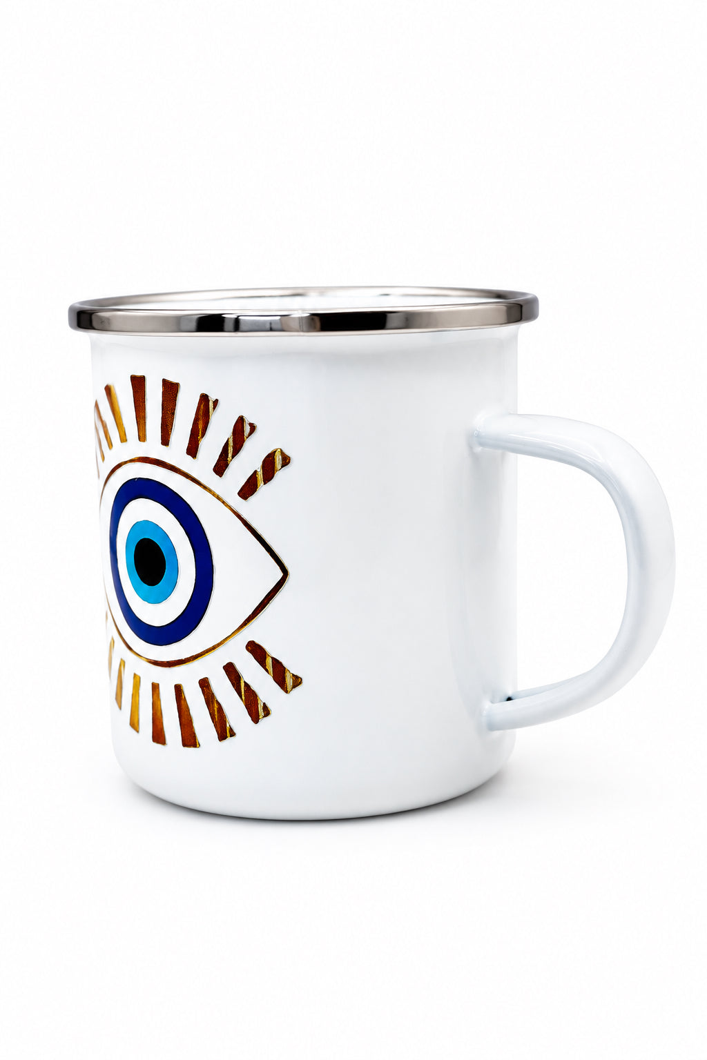 Paved Turkish Eye Enamel Mug - 12oz