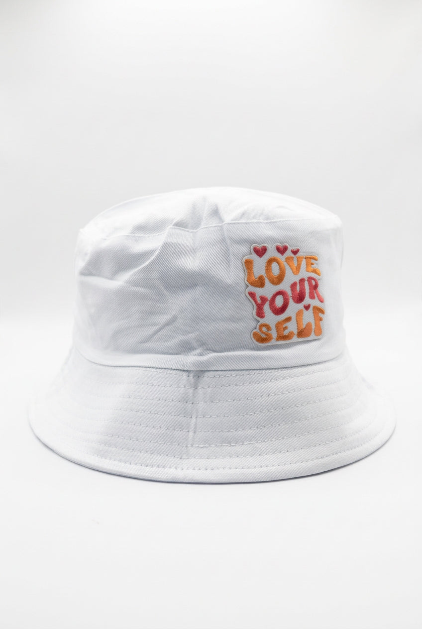 Embroidered Love Yourself Bucket Hat