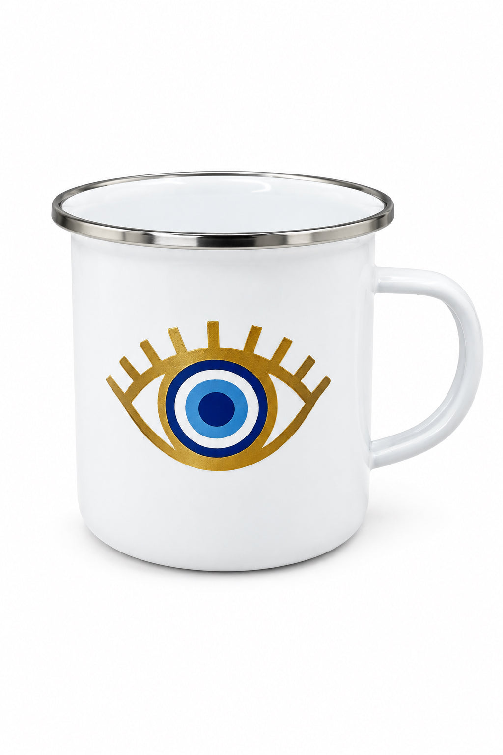 Bronze Turkish Eye Enamel Mug - 12oz