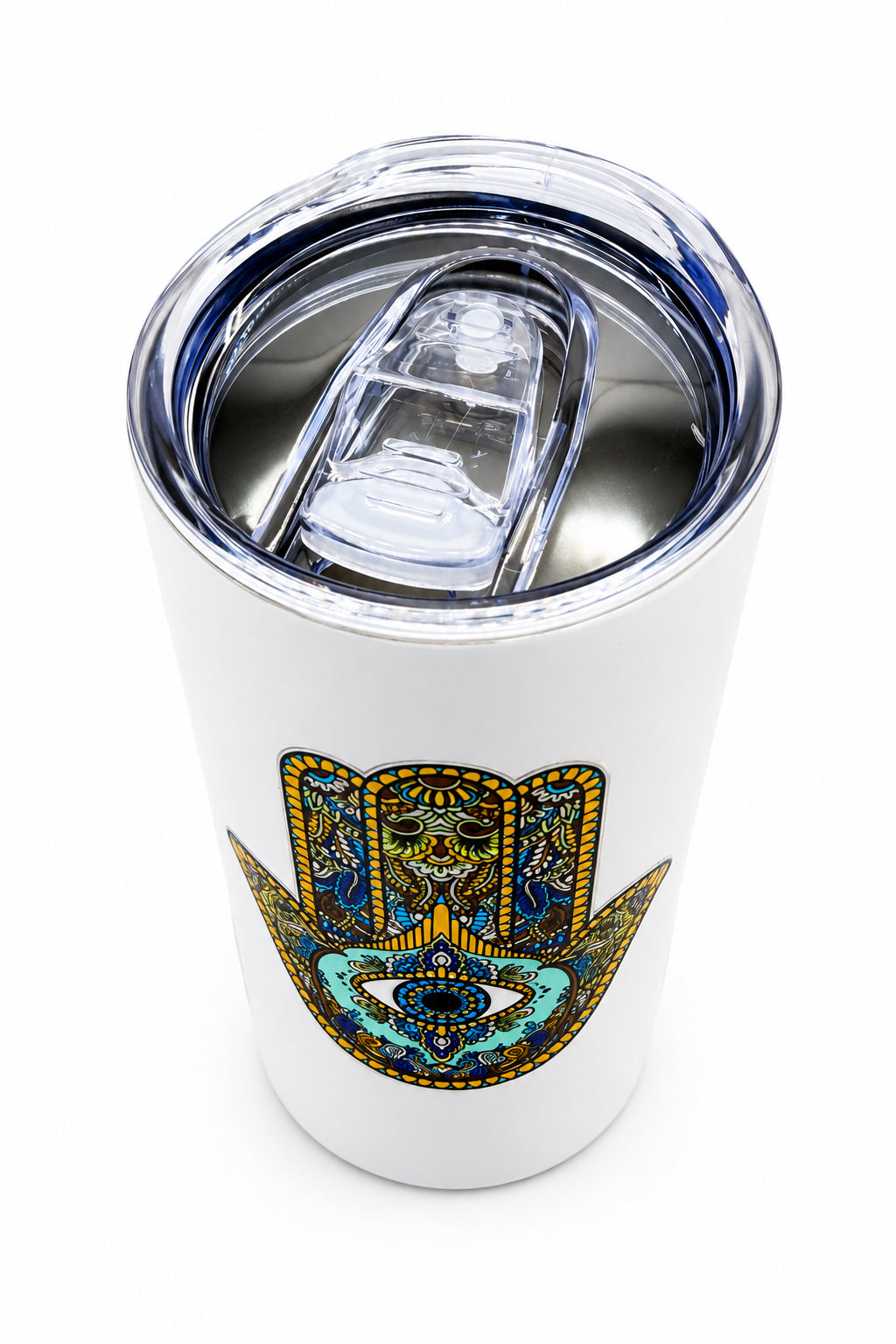 Blue Hamsa Hand Medium Tumble Thermal Cup (12oz)