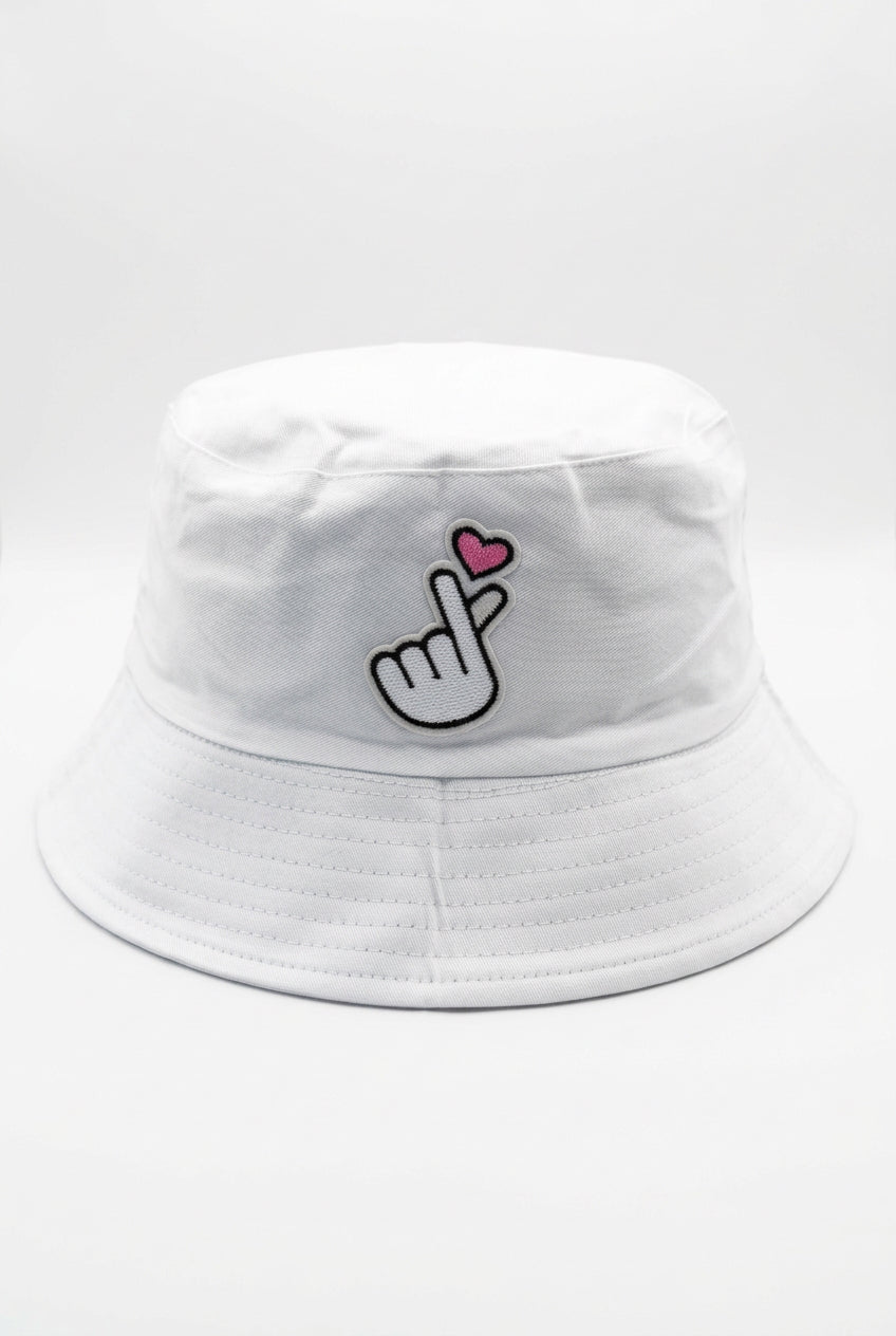 Embroidered Korean Love Bucket Hat