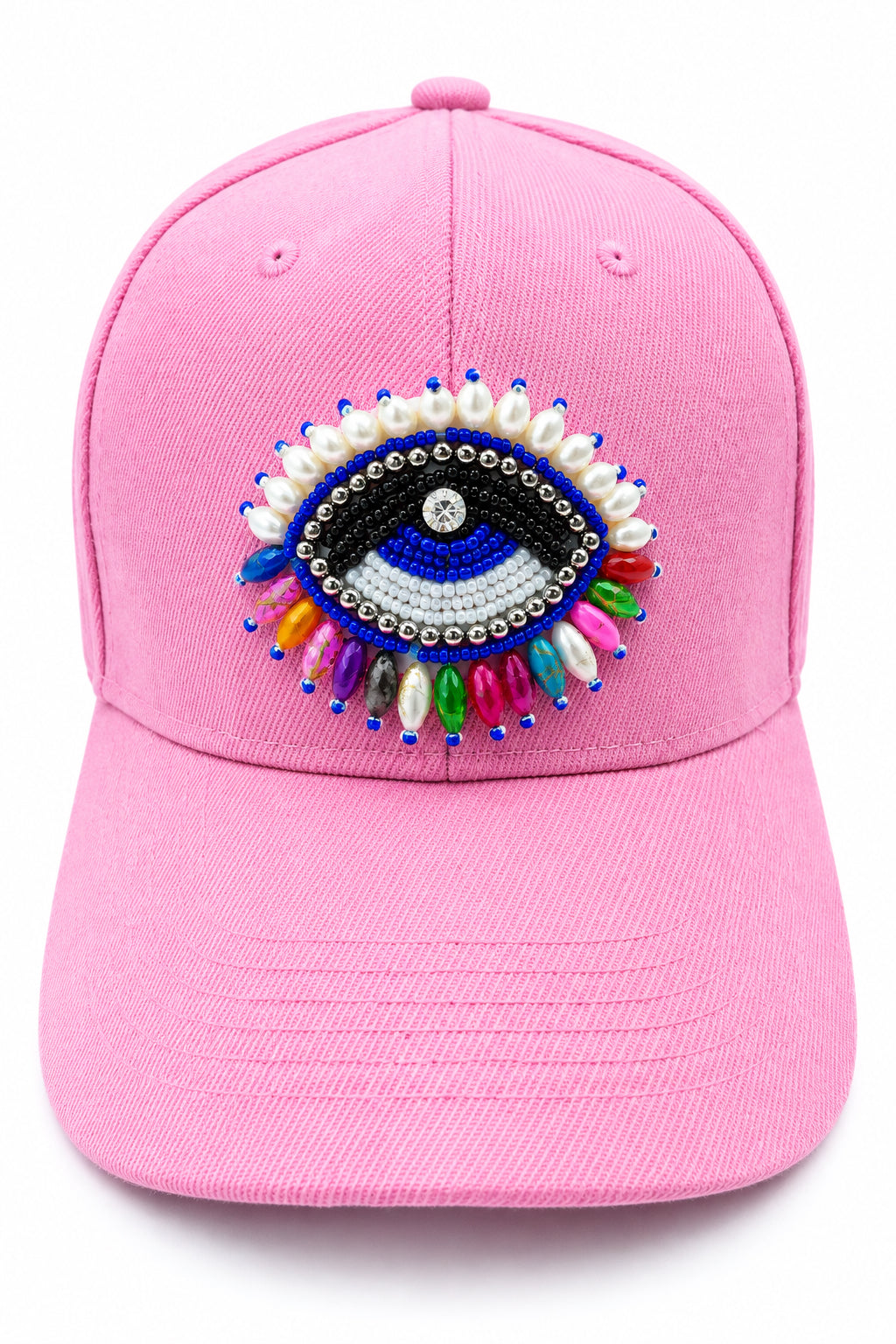 Embroidered Pearled Turkish Eye Hat