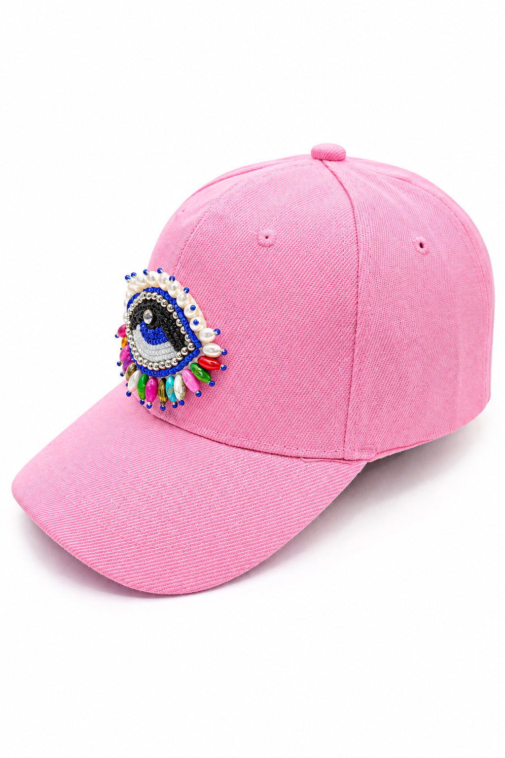 Embroidered Pearled Turkish Eye Hat