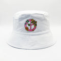 Embroidered Pink Peace & Love Bucket Hat