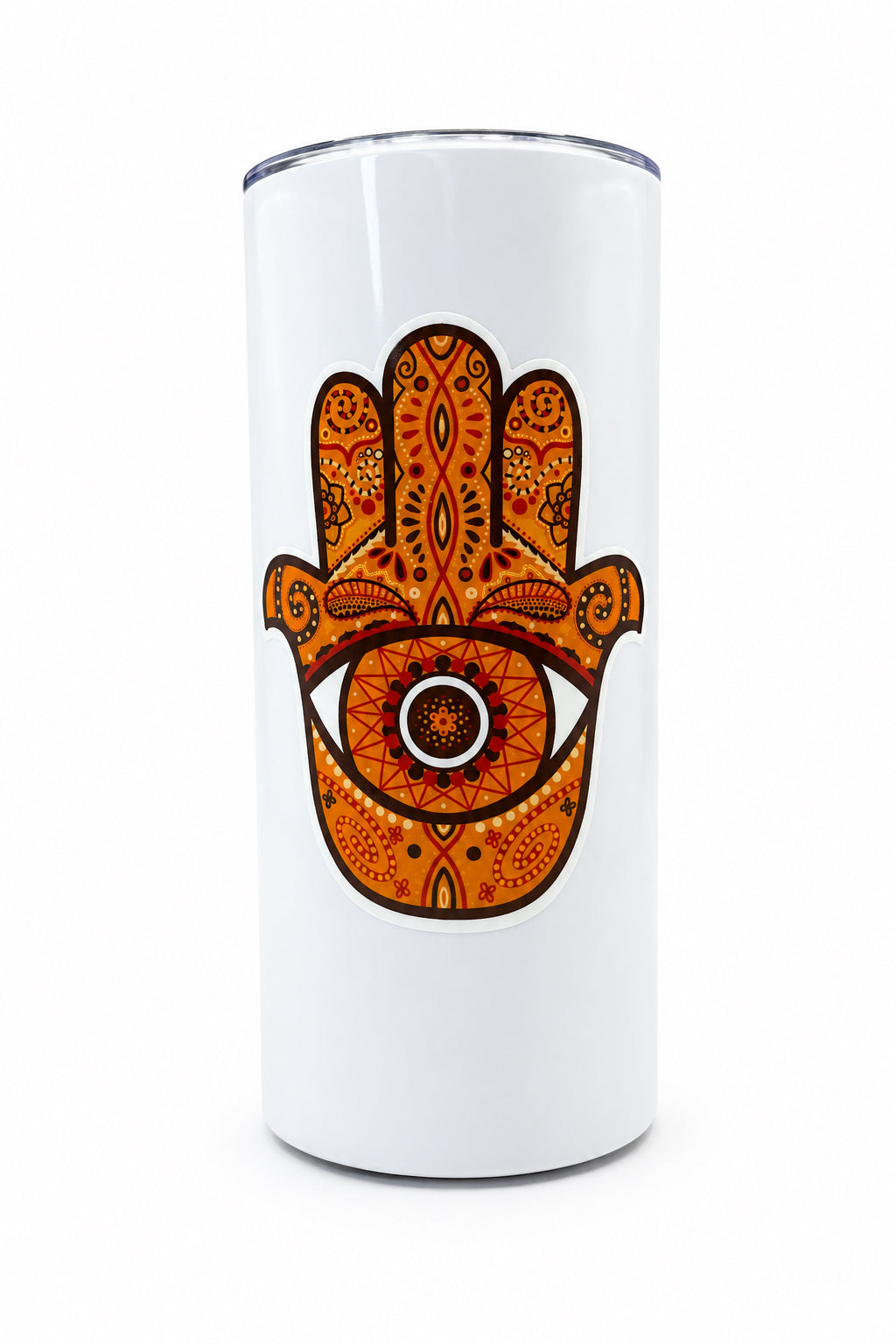 Orange Hamsa Hand Medium Tumble Thermal Cup - 12oz